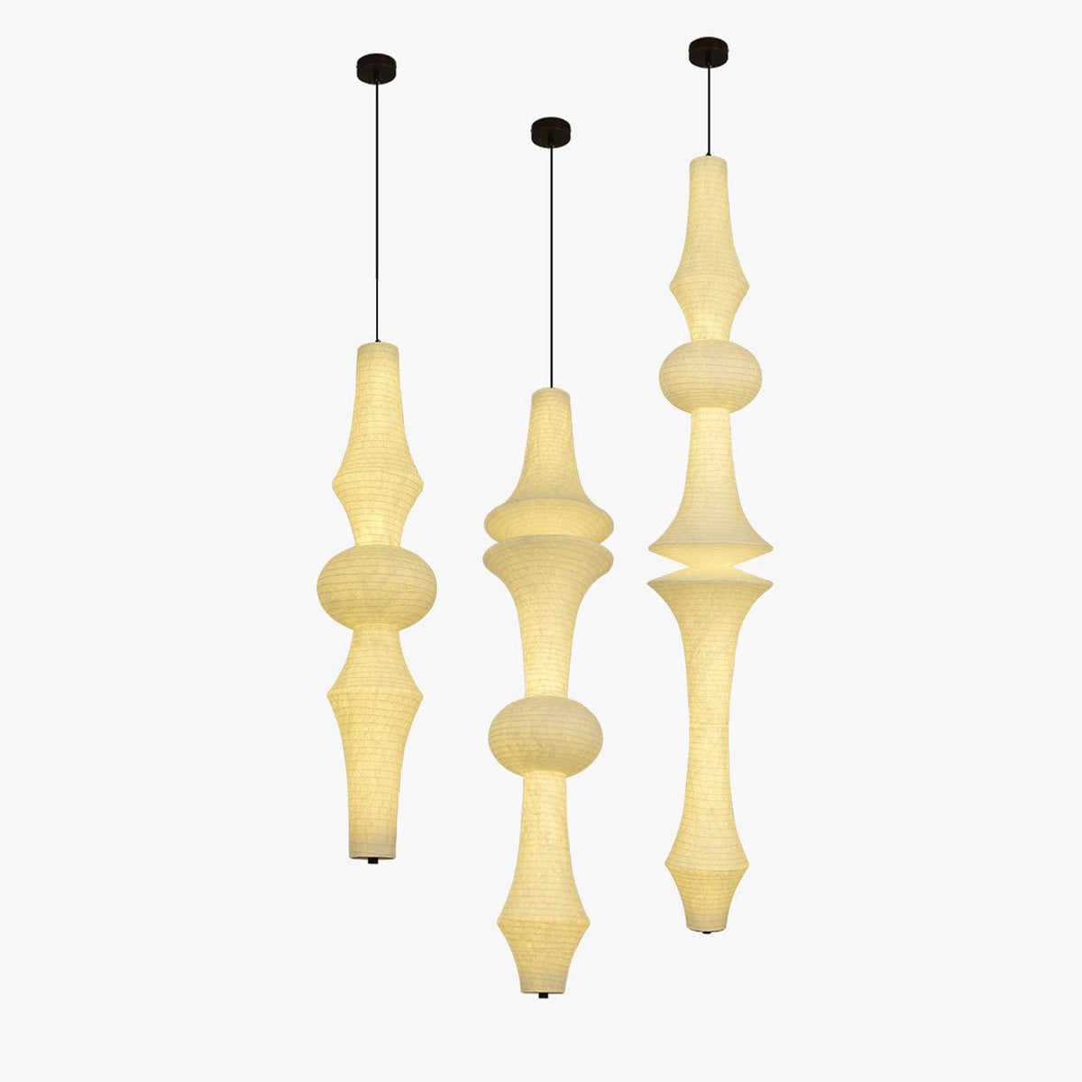 Virelia Sculptural Mulberry Silk Pendant Light
