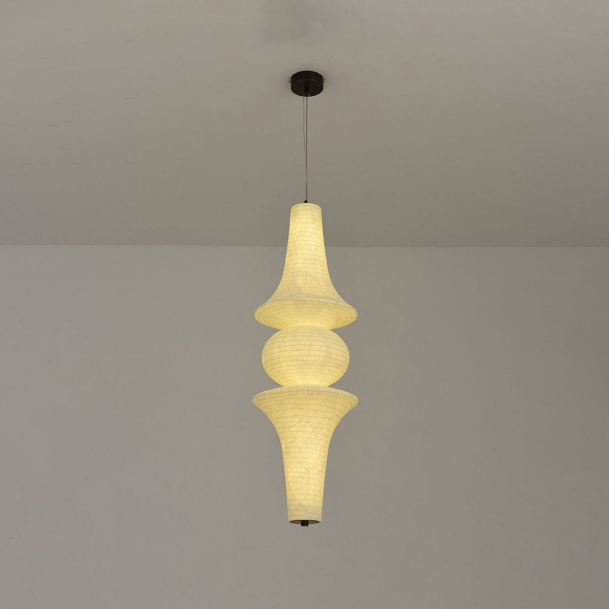 Virelia Sculptural Mulberry Silk Pendant Light