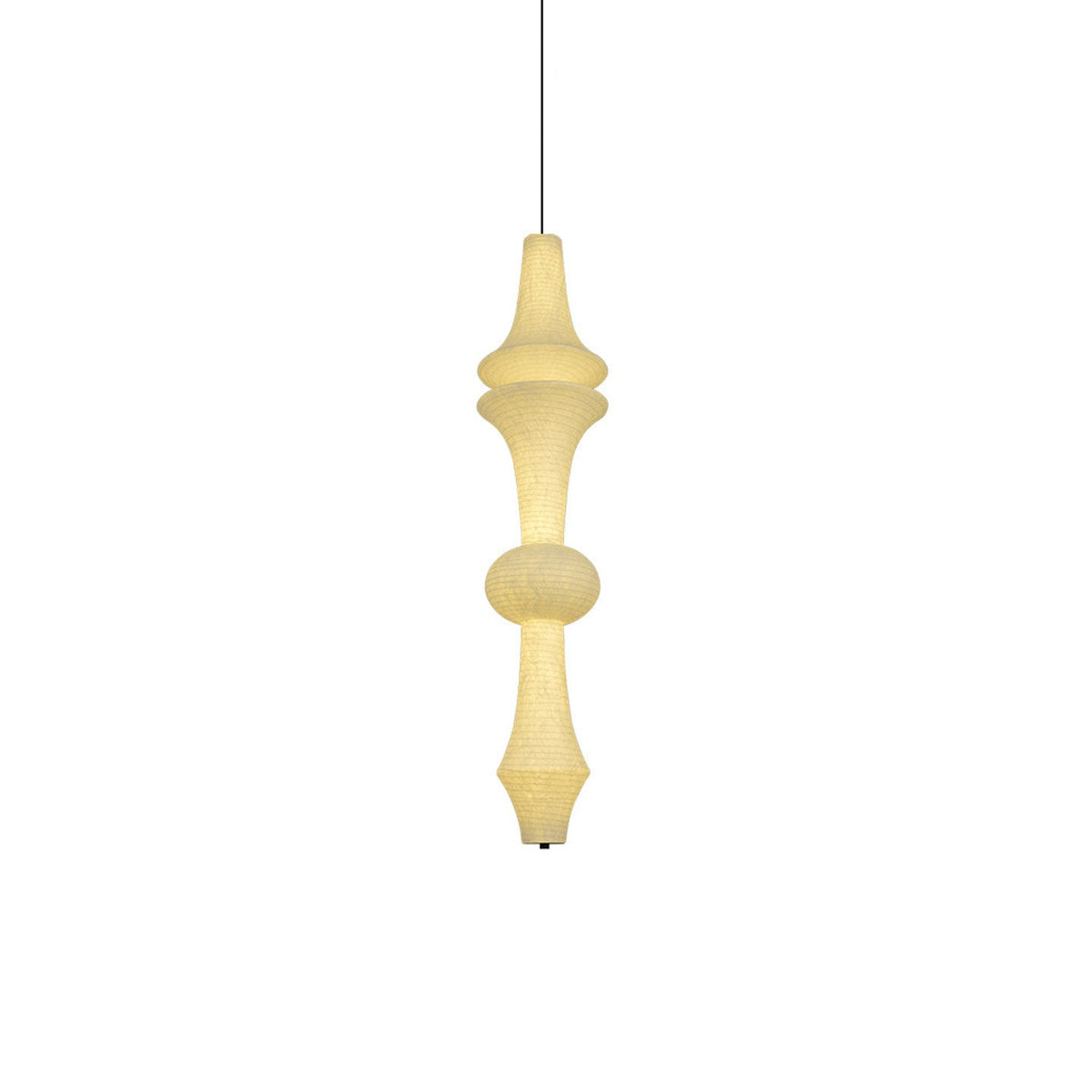 Virelia Sculptural Mulberry Silk Pendant Light