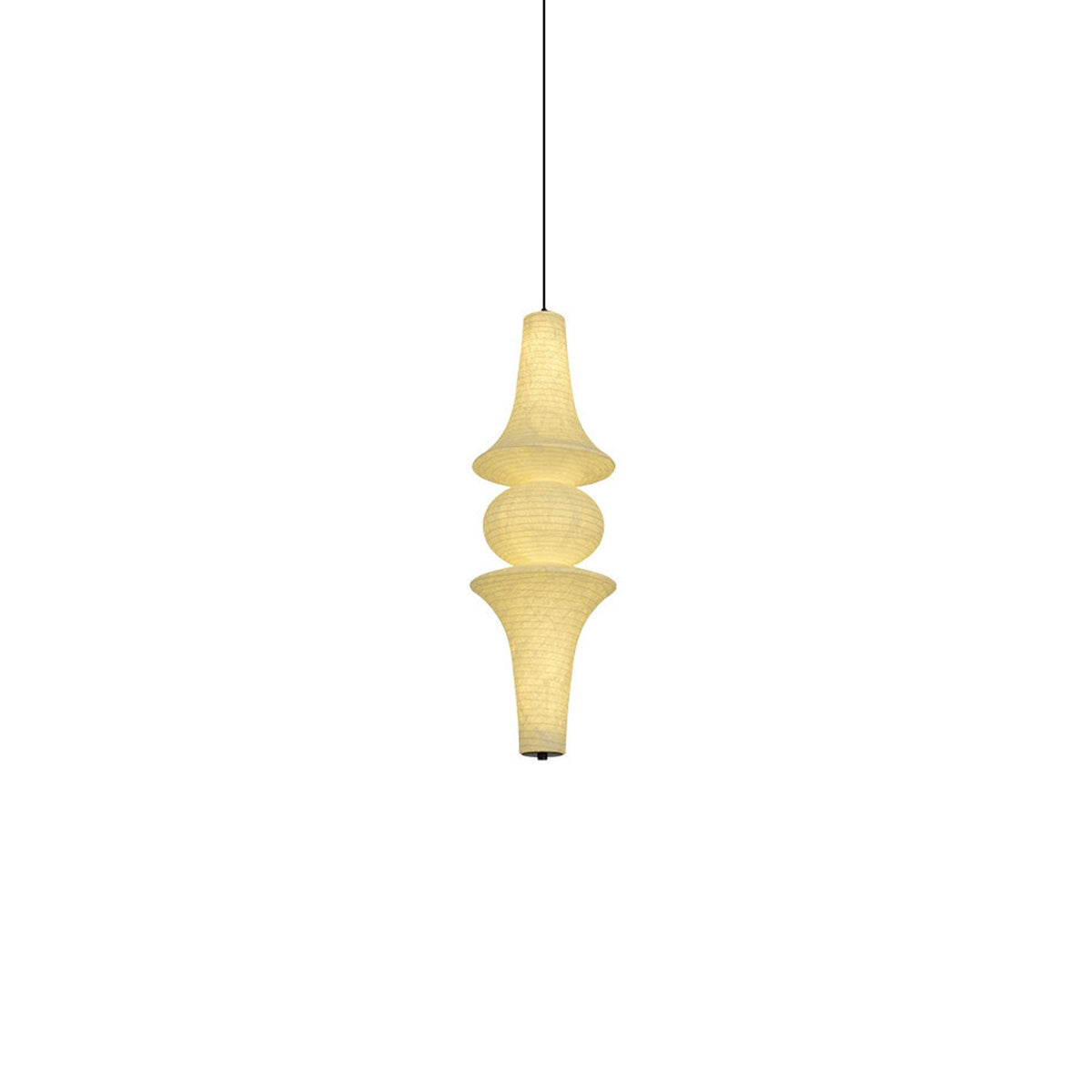Virelia Sculptural Mulberry Silk Pendant Light