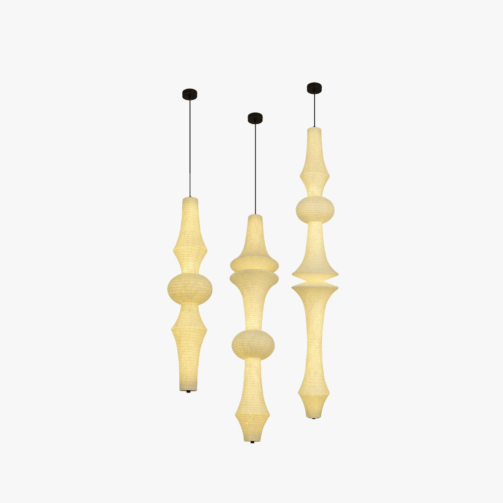 Virelia Sculptural Mulberry Silk Pendant Light
