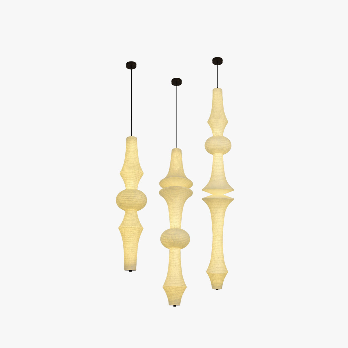 Virelia Sculptural Mulberry Silk Pendant Light
