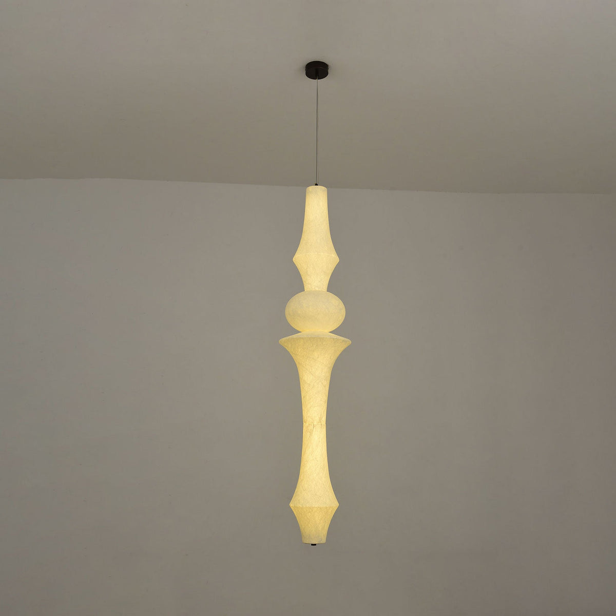 Virelia Sculptural Mulberry Silk Pendant Light