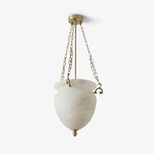 Alabaster Chain Urn Pendant Light