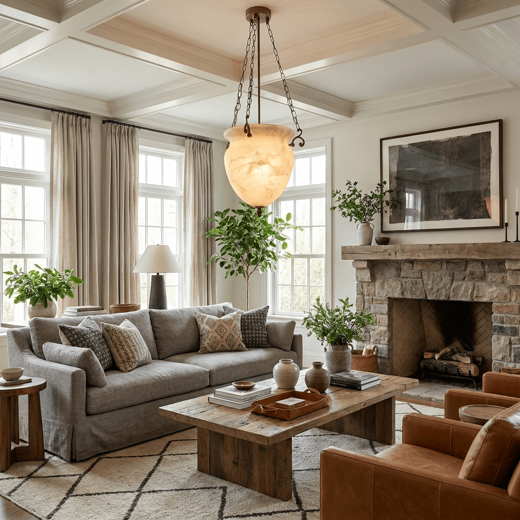 Alabaster Chain Urn Pendant Light