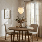 Alabaster Chain Urn Pendant Light