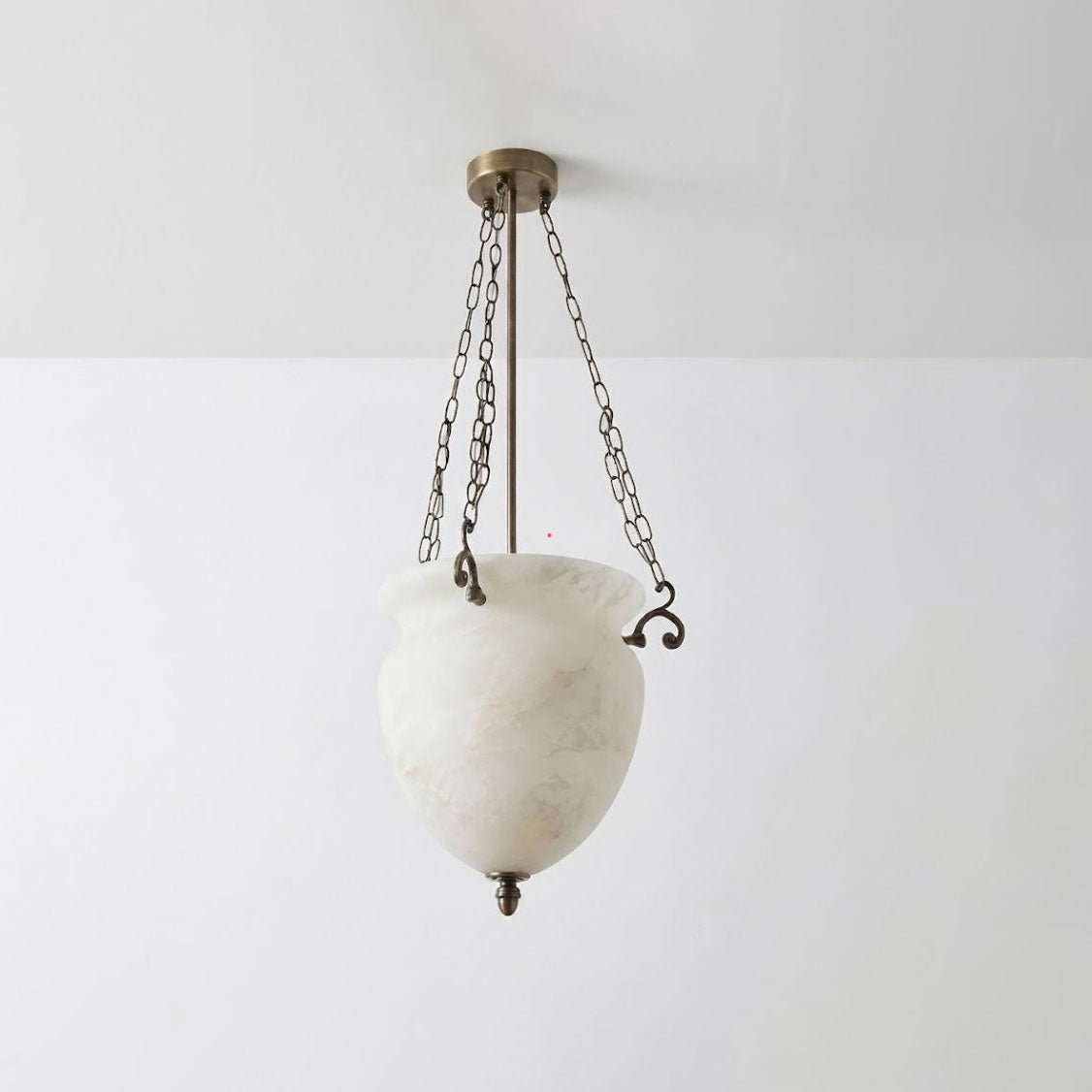 Alabaster Chain Urn Pendant Light