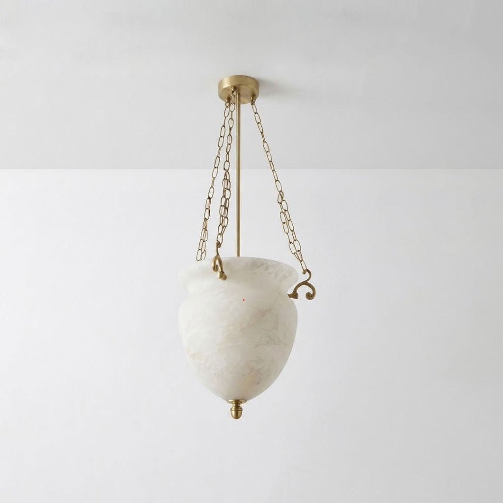 Alabaster Chain Urn Pendant Light