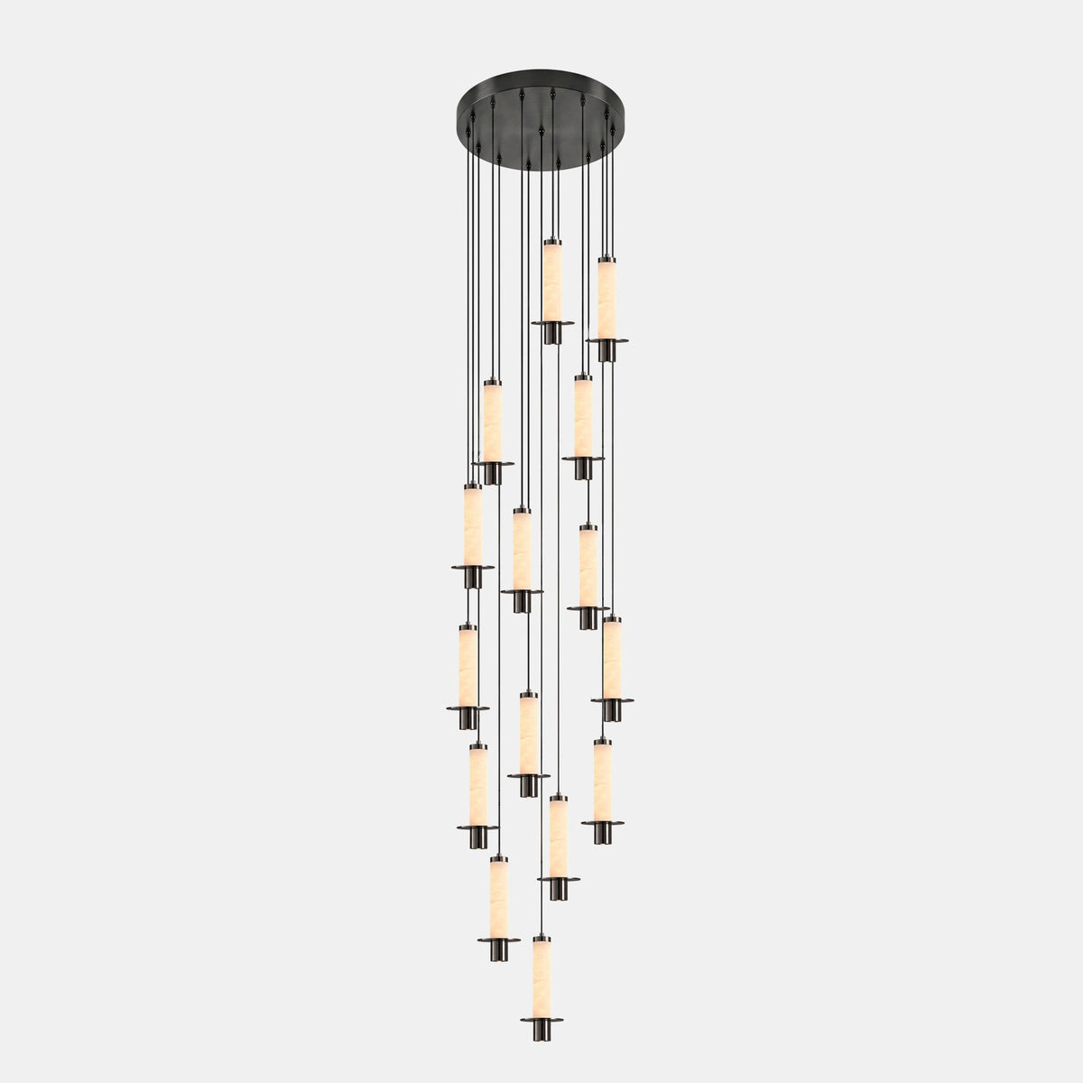 Cylindrical Plinth Alabaster Pendant Lamp