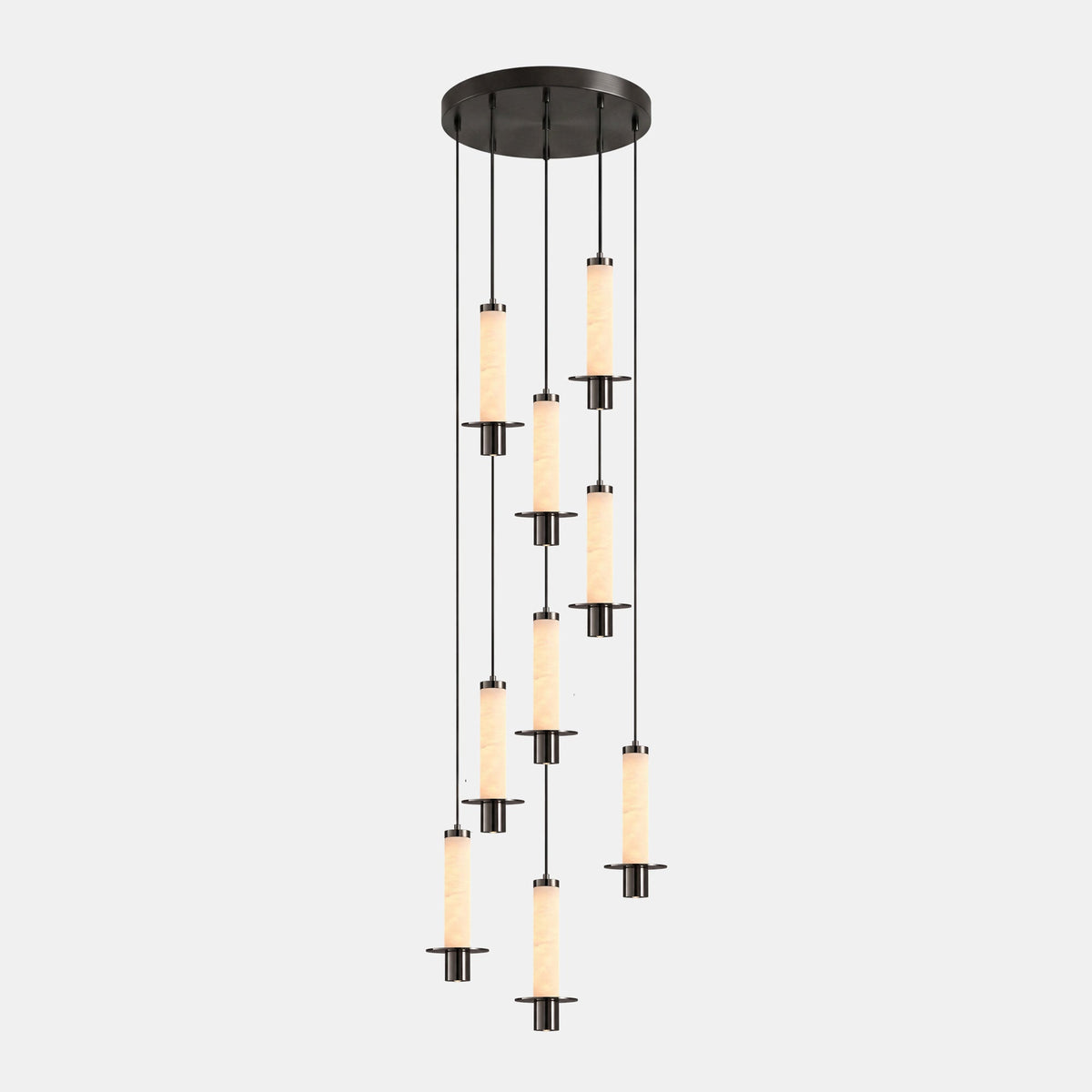 Cylindrical Plinth Alabaster Pendant Lamp