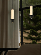 Cylindrical Plinth Alabaster Pendant Lamp