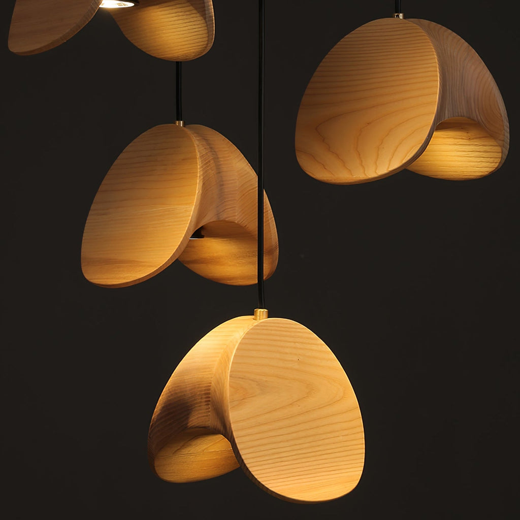 Orbit Fold Wood Pendant Light