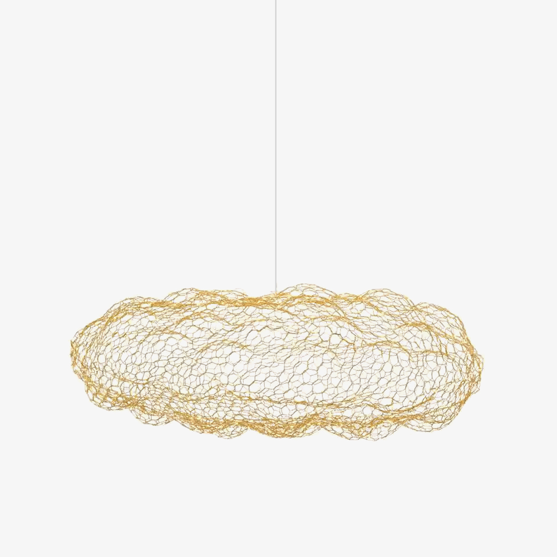 Golden Cloud Weave Pendant Light