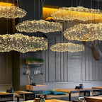 Golden Cloud Weave Pendant Light