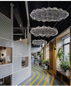 Golden Cloud Weave Pendant Light