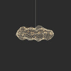 Golden Cloud Weave Pendant Light