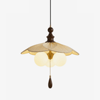 Vintage Pleated Petal Pendant Light