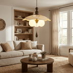 Vintage Pleated Petal Pendant Light