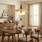 Vintage Pleated Petal Pendant Light
