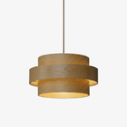 Layered Wood Veneer Pendant Light