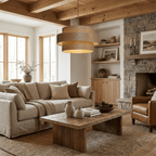 Layered Wood Veneer Pendant Light
