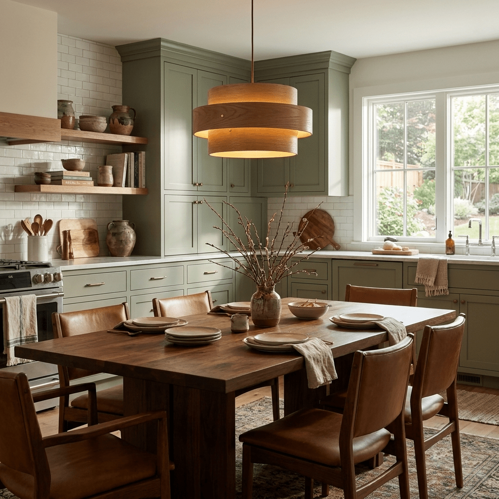 Layered Wood Veneer Pendant Light
