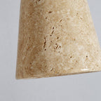 Earthy Travertine Cone Pendant Light