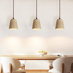 Earthy Travertine Cone Pendant Light