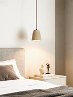 Earthy Travertine Cone Pendant Light