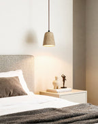 Earthy Travertine Cone Pendant Light