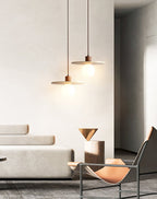 Travertine Disk Globe Pendant Light