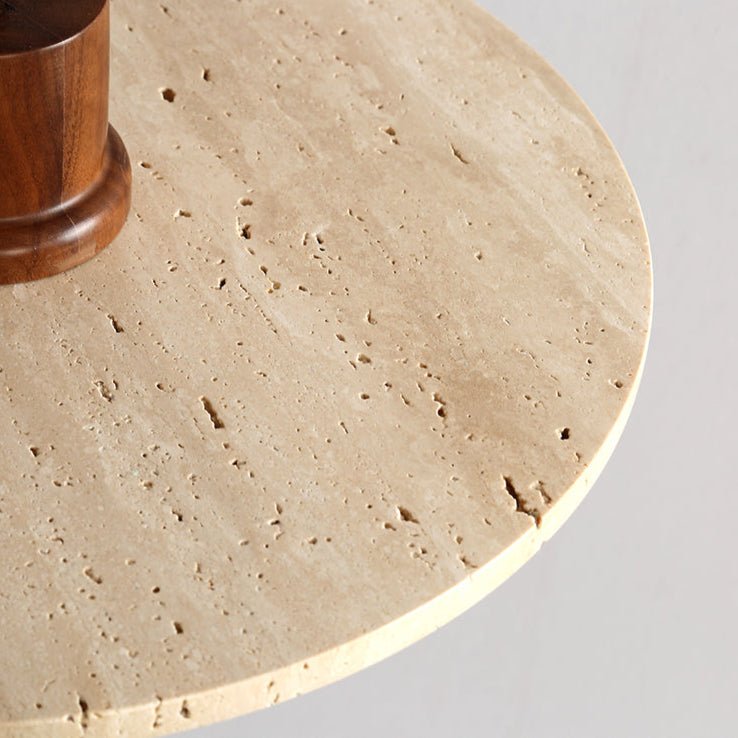 Travertine Disk Globe Pendant Light