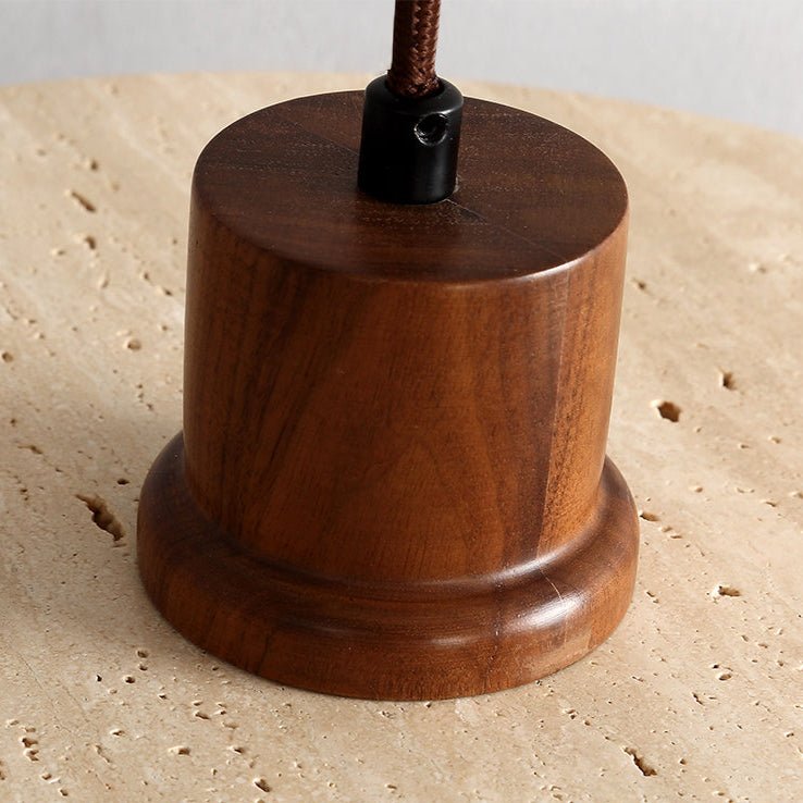 Travertine Disk Globe Pendant Light