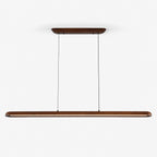 Wide Wood Linear Pendant Light