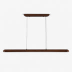 Wide Wood Linear Pendant Light