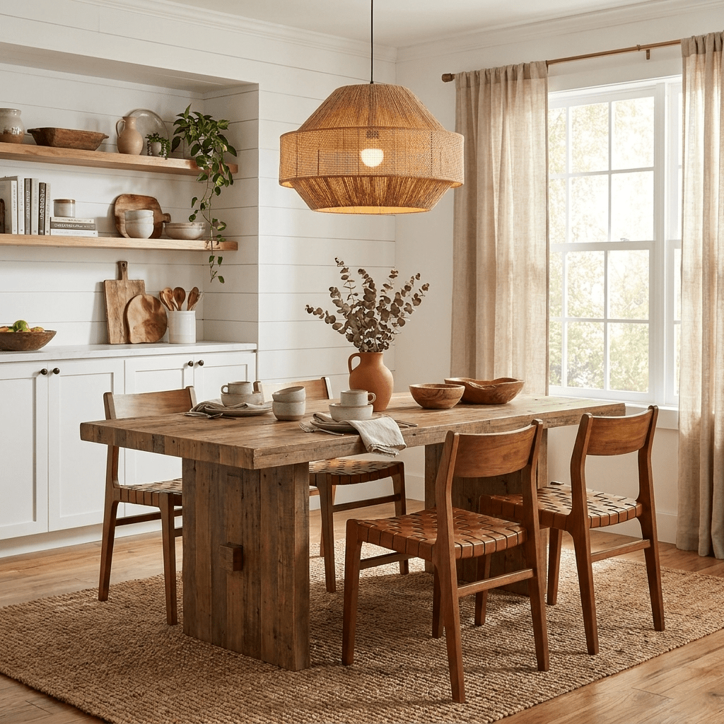 Jute Rattan Woven Pendant Lamp
