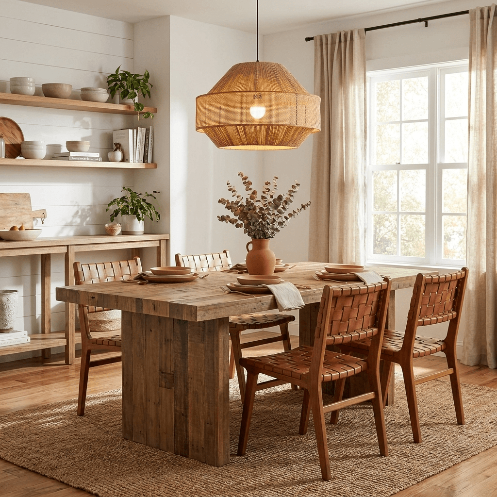 Jute Rattan Woven Pendant Lamp