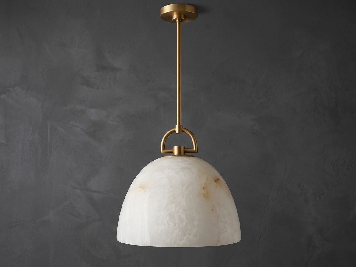 Aurelian Alabaster Dome Pendant Light