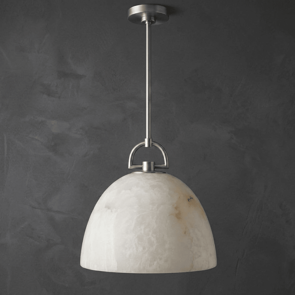 Aurelian Alabaster Dome Pendant Light