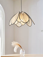 Lotus Petal Plant Fiber Pendant Lamp