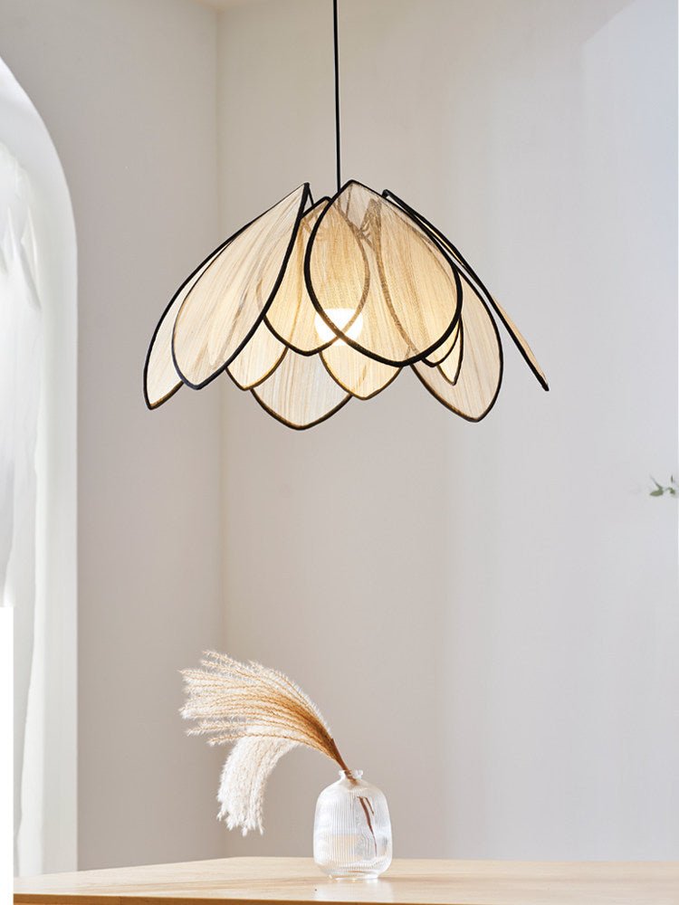 Lotus Petal Plant Fiber Pendant Lamp