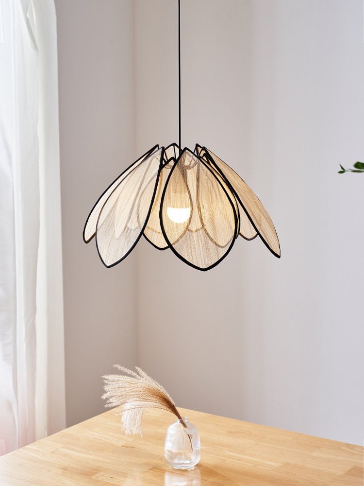 Lotus Petal Plant Fiber Pendant Lamp