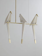 Paper Crane Bird LED Chandelier