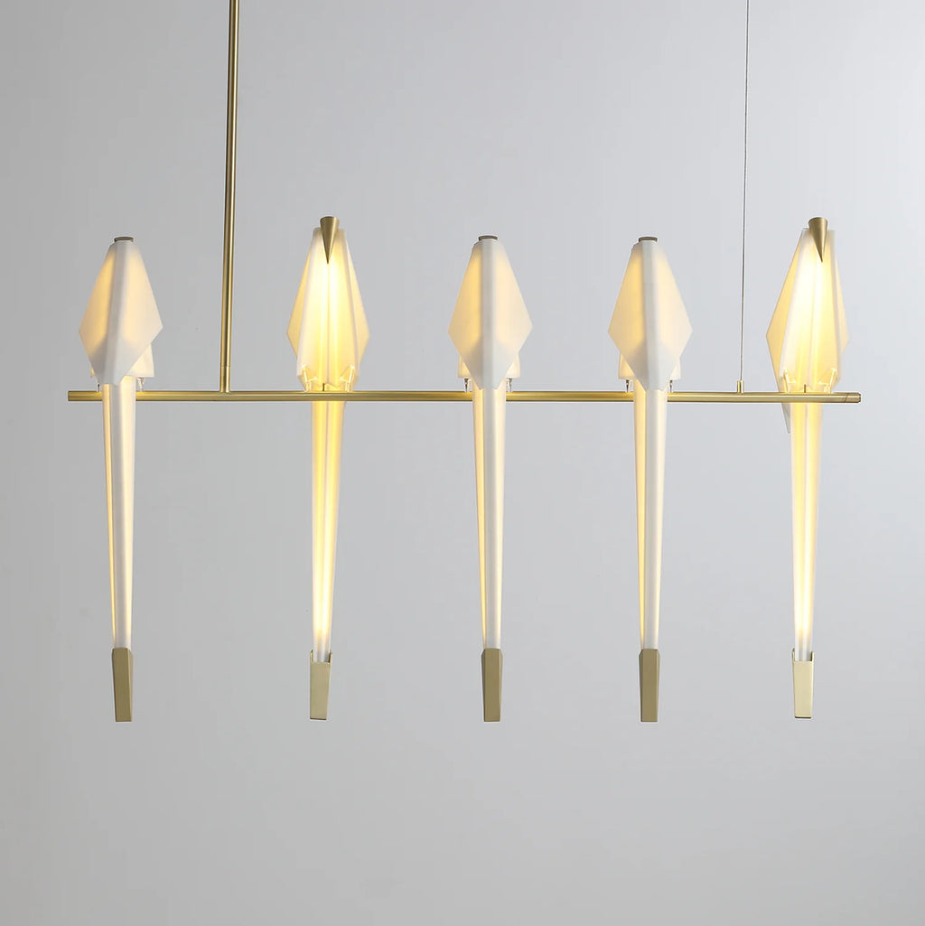 Paper Crane Bird LED Chandelier