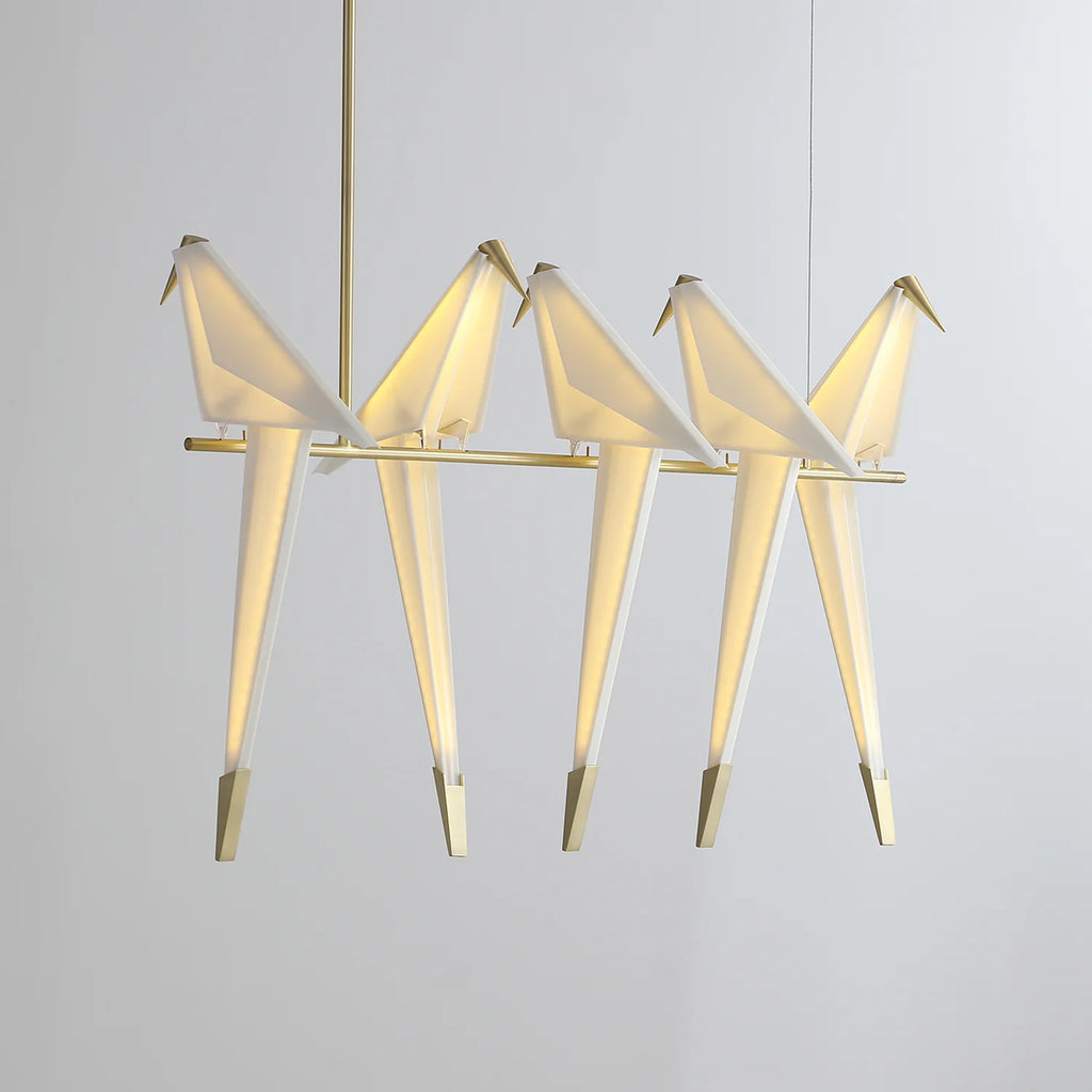 Paper Crane Bird LED Chandelier