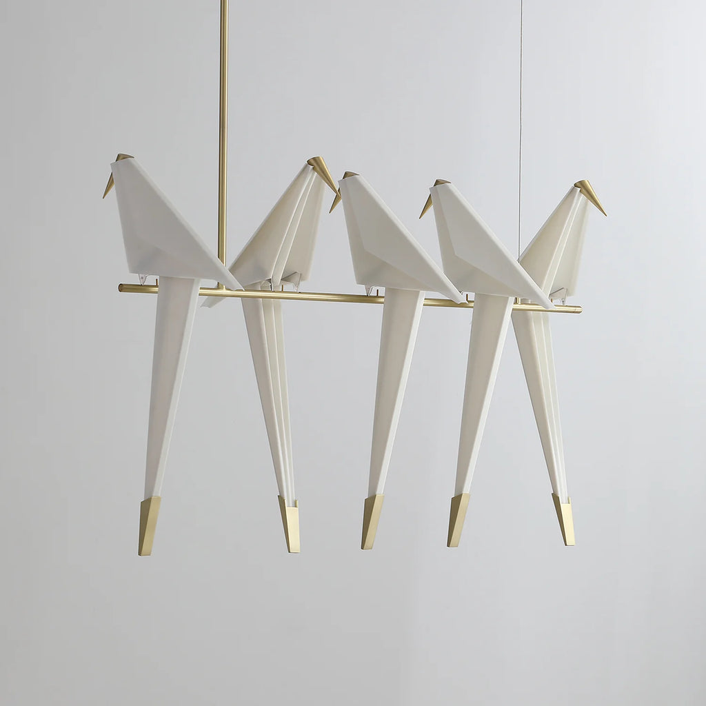 Paper Crane Bird LED Chandelier