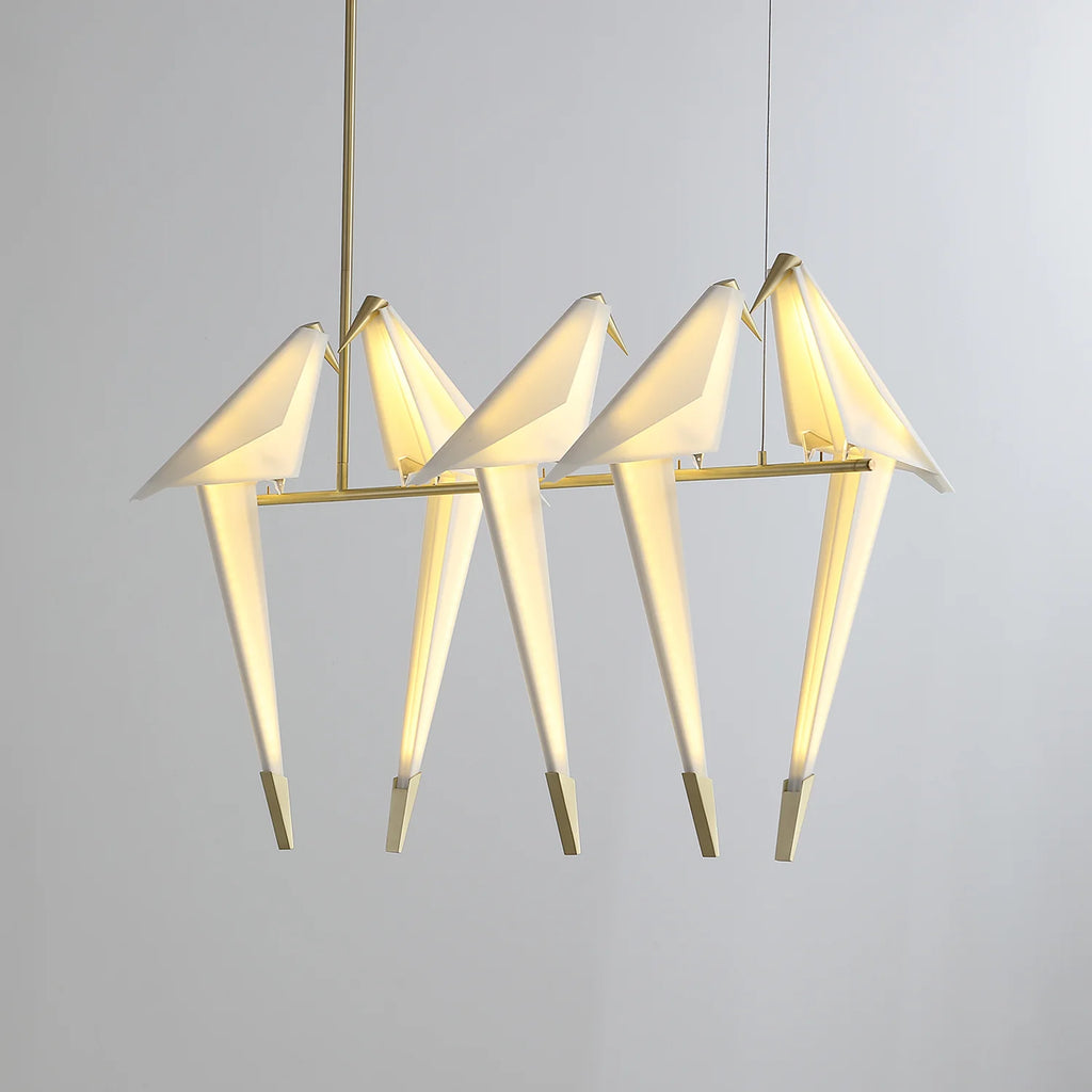 Paper Crane Bird LED Chandelier