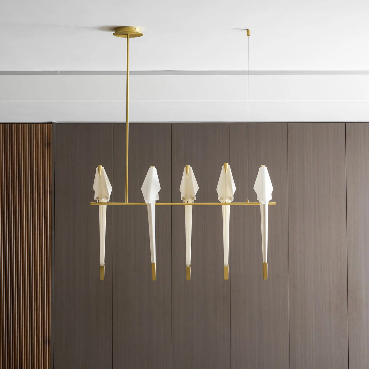 Paper Crane Bird LED Chandelier