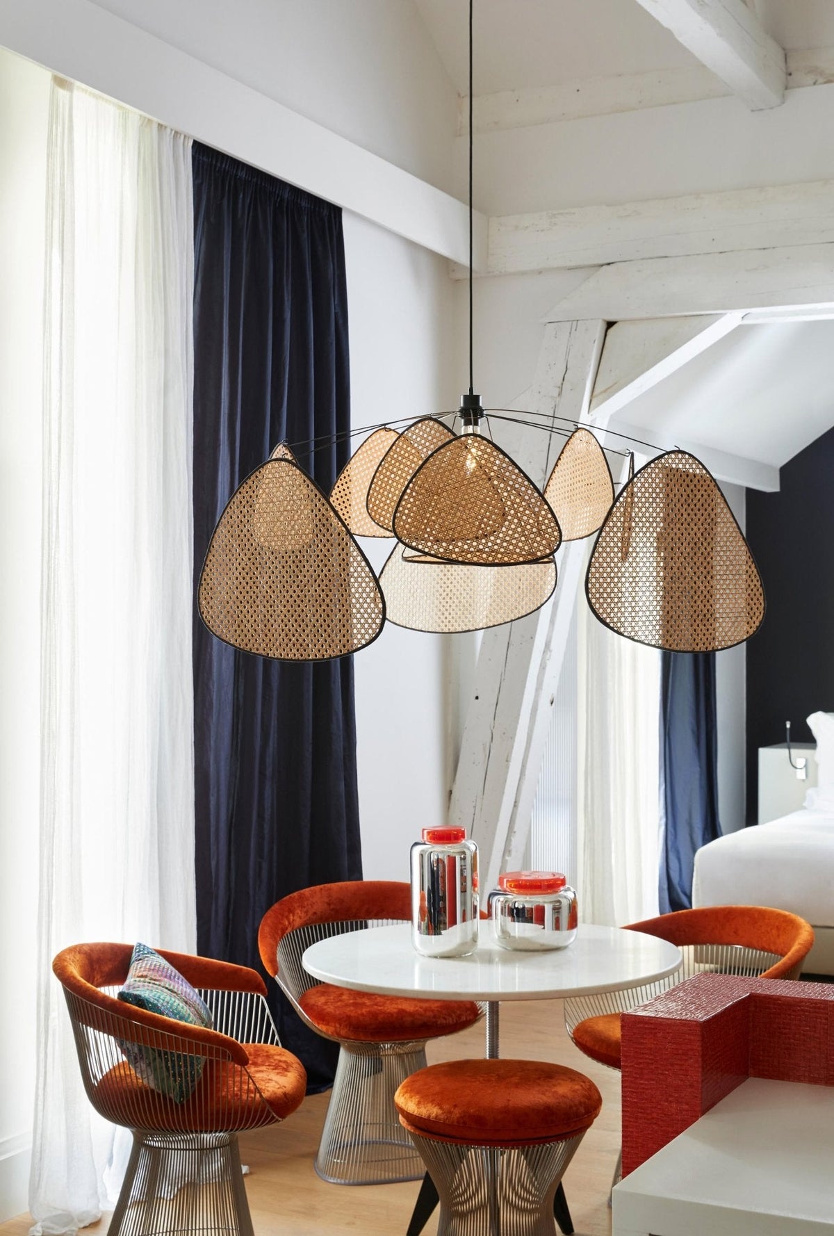 Screen Cannage Pendant Swag Light