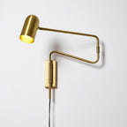Adjustable Arm Plug In Wall Lamp